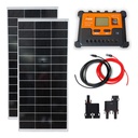 Pack X 2 Panel Solar 200w Monocristalino 12v Amerisolar Regulador Pwm 30a con Cable